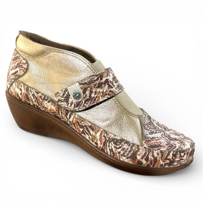 Romulo Casual Cuero Oro Mujer Talla 39 Ref 6086